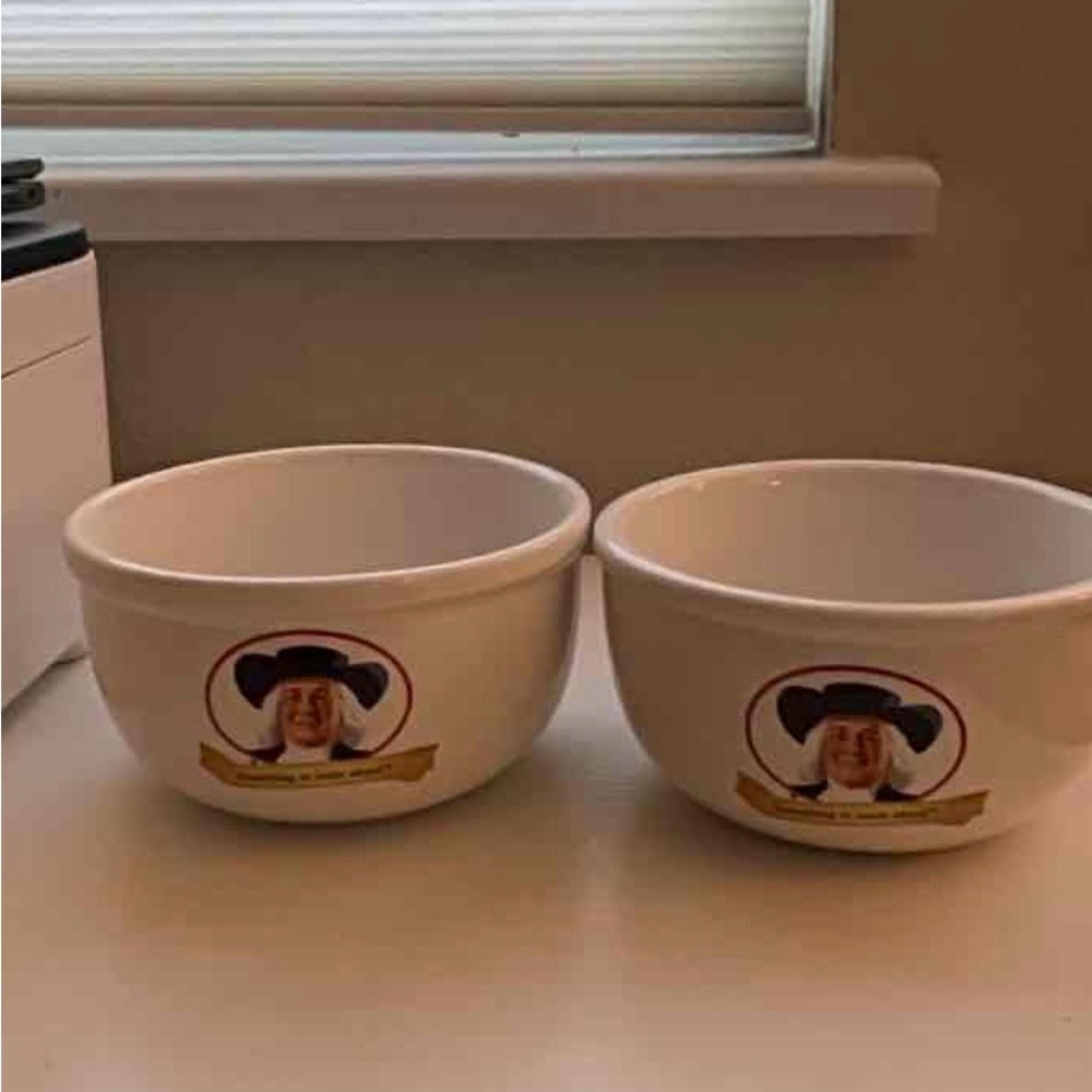 Quaker Oats White Ceramic Bowls Set